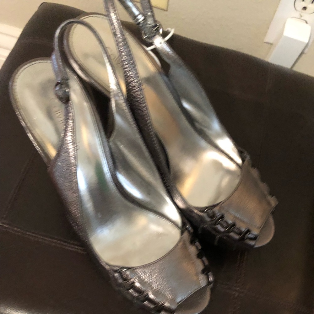 Metallic Calvin Klein heels